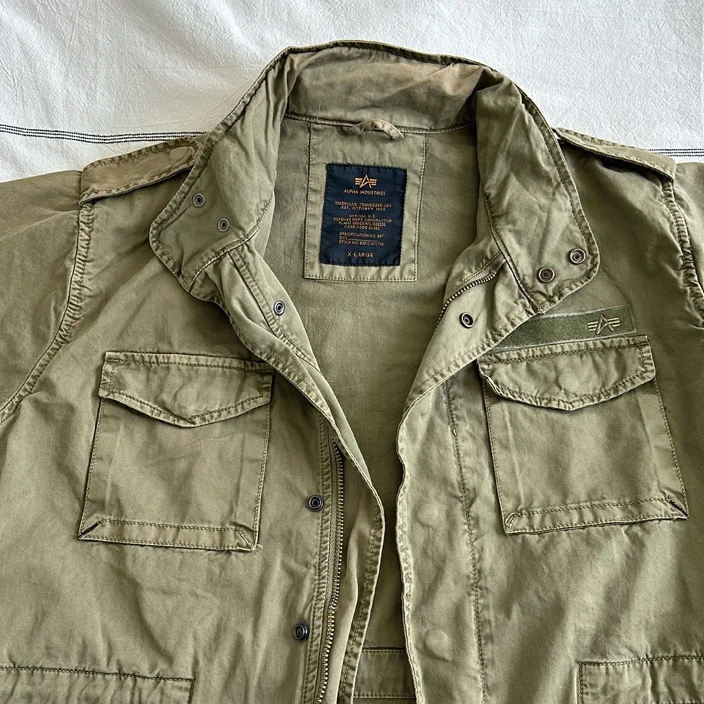 Alpha Industries Olive Military Field Jacket - Picture 4 of 11